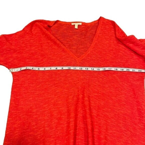 Eileen Fisher Organic Linen Blend Lightweight Sweater V-Neck Tunic Length Size M - Picture 5 of 7